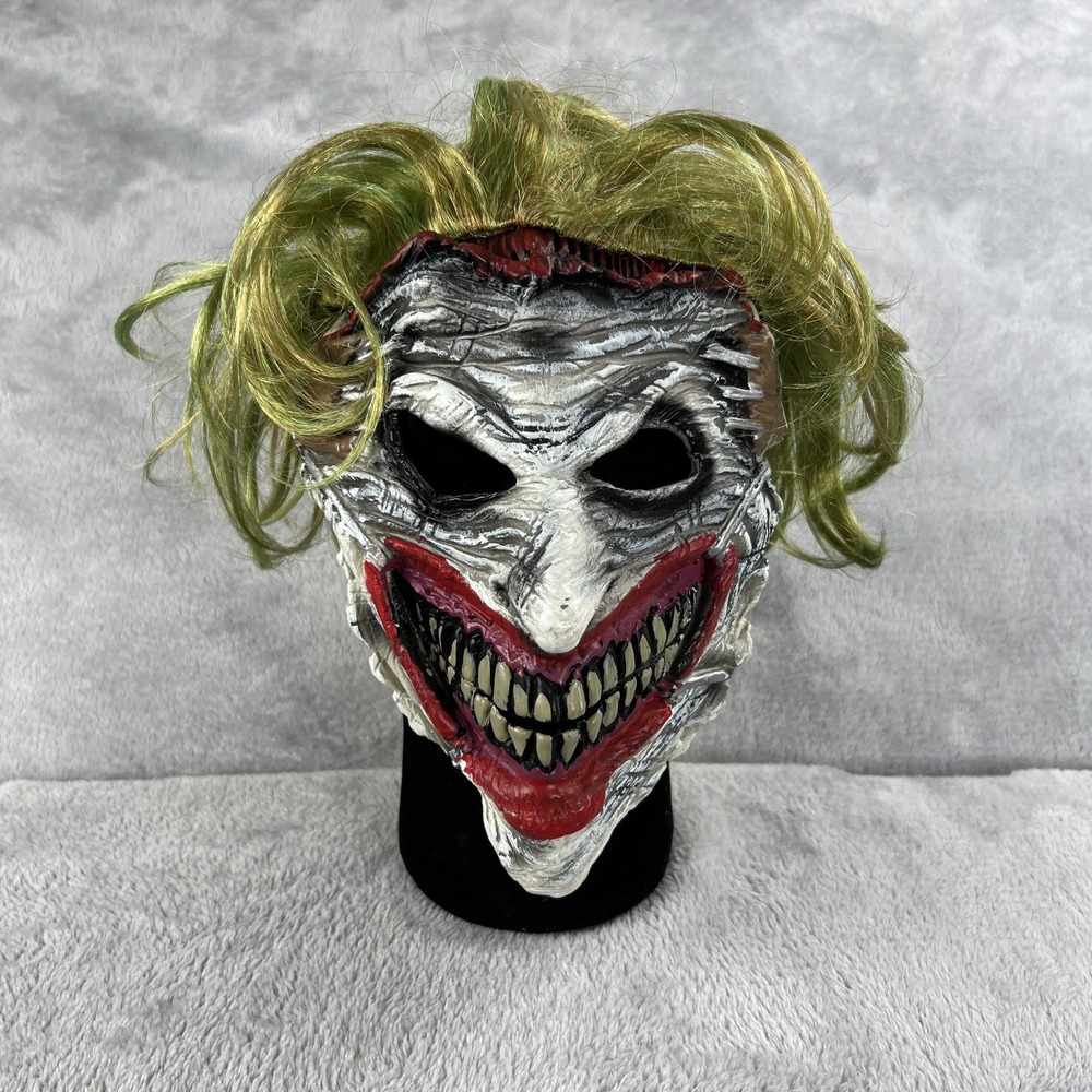 Rubies Batman Death of the Family Joker Mask Latex Green Hair DC Comics Cosplay